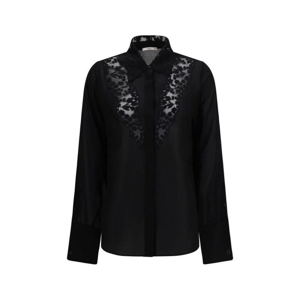 Fendi Black Silk Women's Blouse